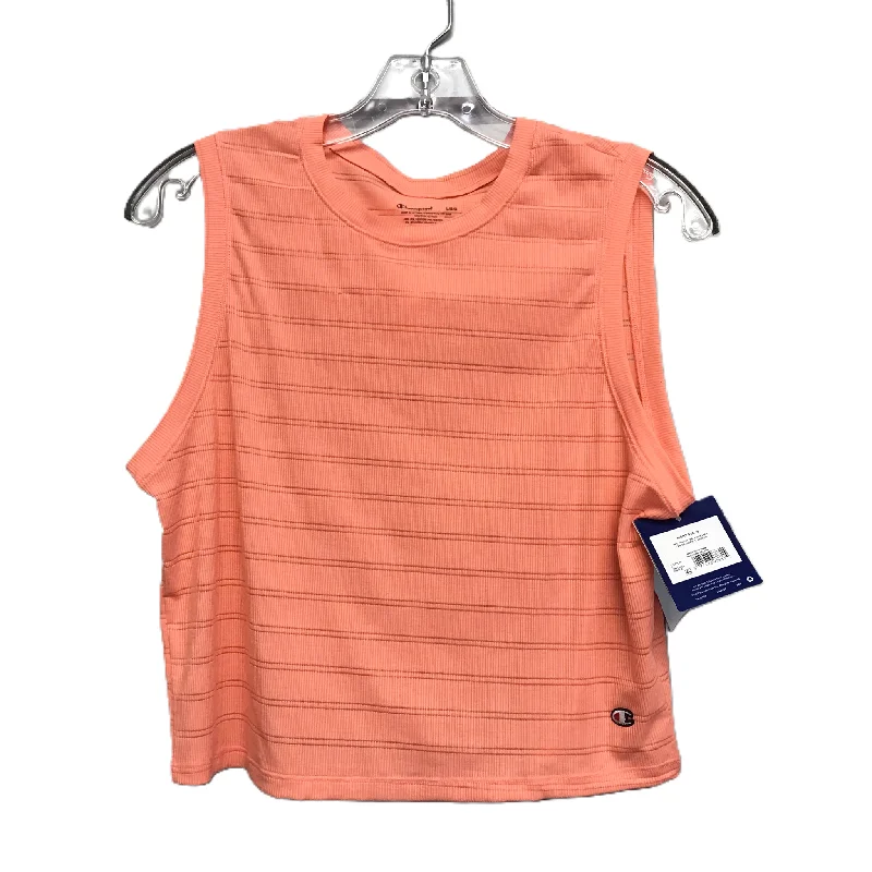 Athletic Tank Top By Champion In Orange, Size: L