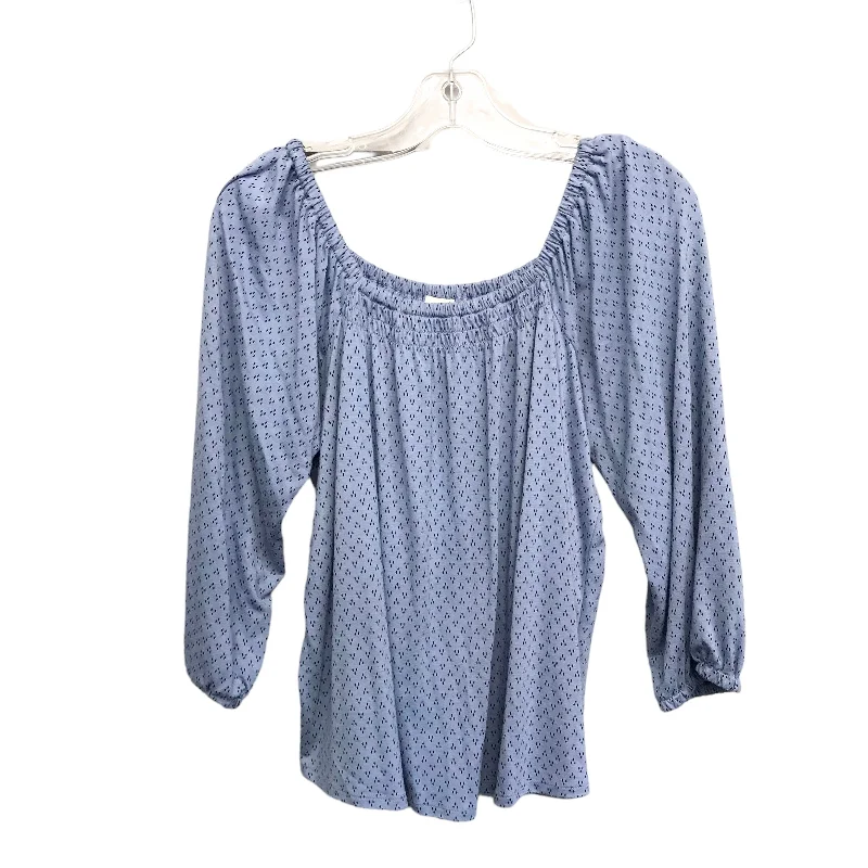 BLUE TOP LS by ANA Size:S