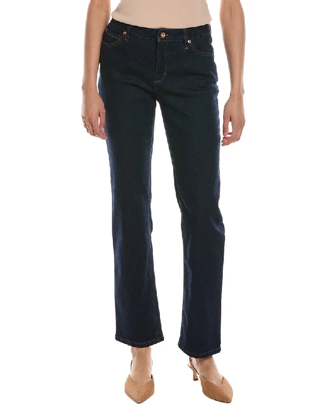 Anne Klein Fly Front 5-Pocket Straight Leg Jean