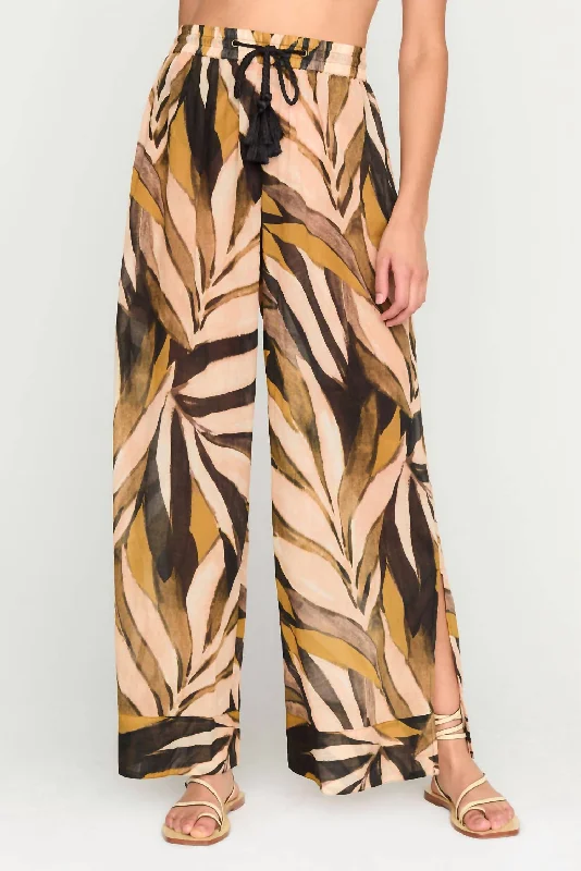 Ariel Cabana Pants In Tropical Sand