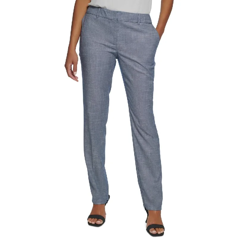 Calvin Klein Womens Petites Mid-Rise Office Ankle Pants