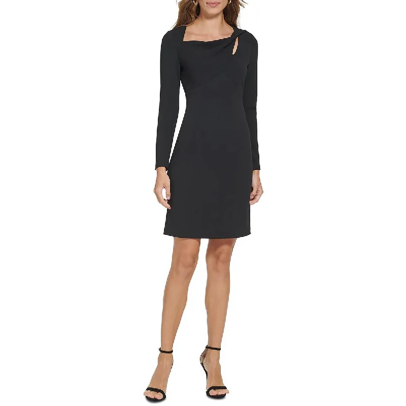 DKNY Womens Cut-Out Knee-Length Sheath Dress