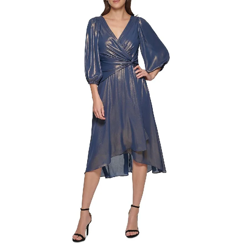 DKNY Womens Midi Cocktail and Party Dress