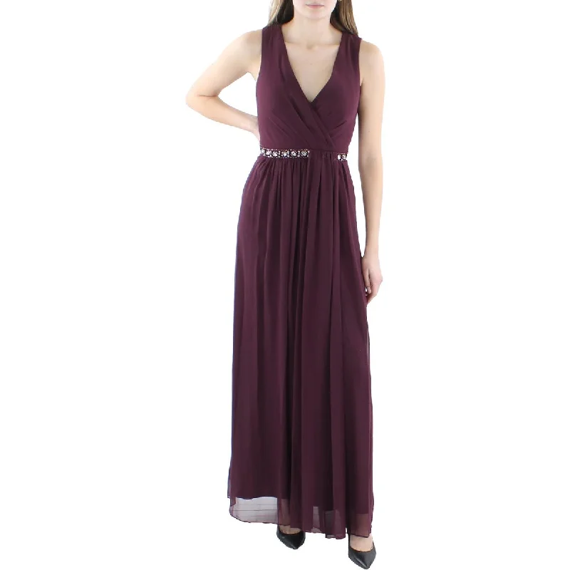 Eliza J Womens Chiffon Long Evening Dress