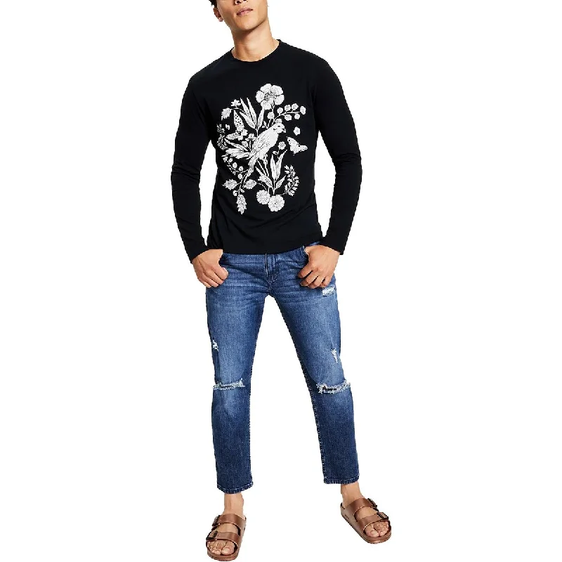 INC Mens Cotton Crewneck Graphic T-Shirt