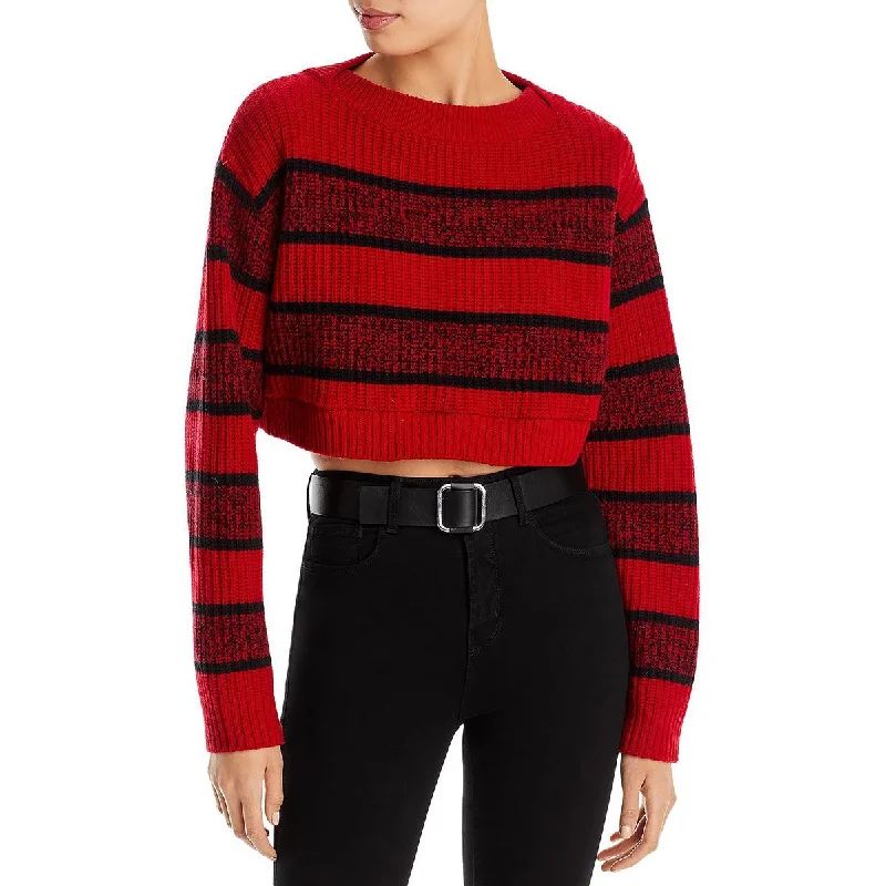 RE/DONE Womens Wool Boatneck Crop Sweater