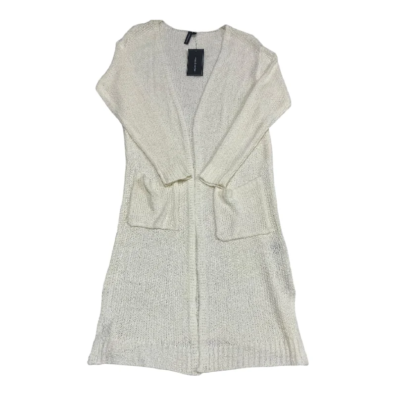 Sweater Cardigan By Moon & Madison In White, Size: M