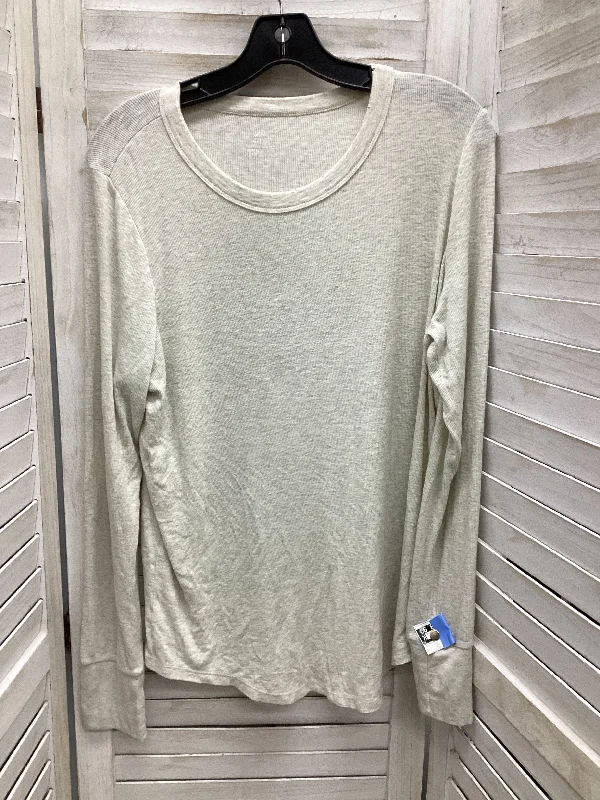 Top Long Sleeve By Aerie In Ivory, Size: Xl